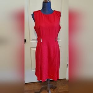 Lady in Red Calvin Klein Pencil dress